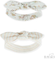 Soft Touch Haarbandjes Bunny Meisjes Katoen Oranje/wit 2 Stuks