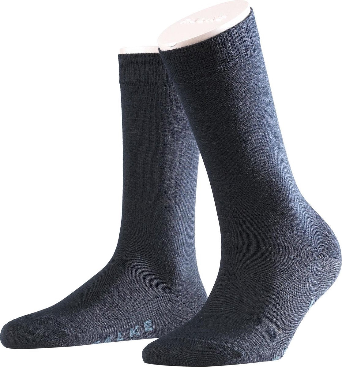 FALKE SoftMerino Sokje 47488 - Blauw 6379 dark navy Dames - 37-38