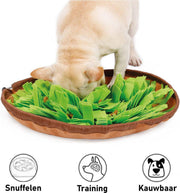 Snuffelmat Hond Kat Honden Speelgoed Puppy Speelgoed Katten Speeltjes - Snuffelmatten Voor Honden en Katten intelligentie - Hersenwerk - Speelmat - Konijnen - Training - Speeltjes - Trainingsmat - Anti-Schrok - Snuffelkleed - Groen / Bruin