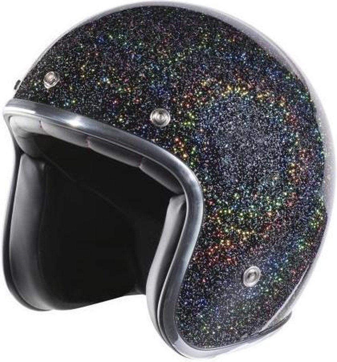 NOX N242 Glitter Rainbow jethelm