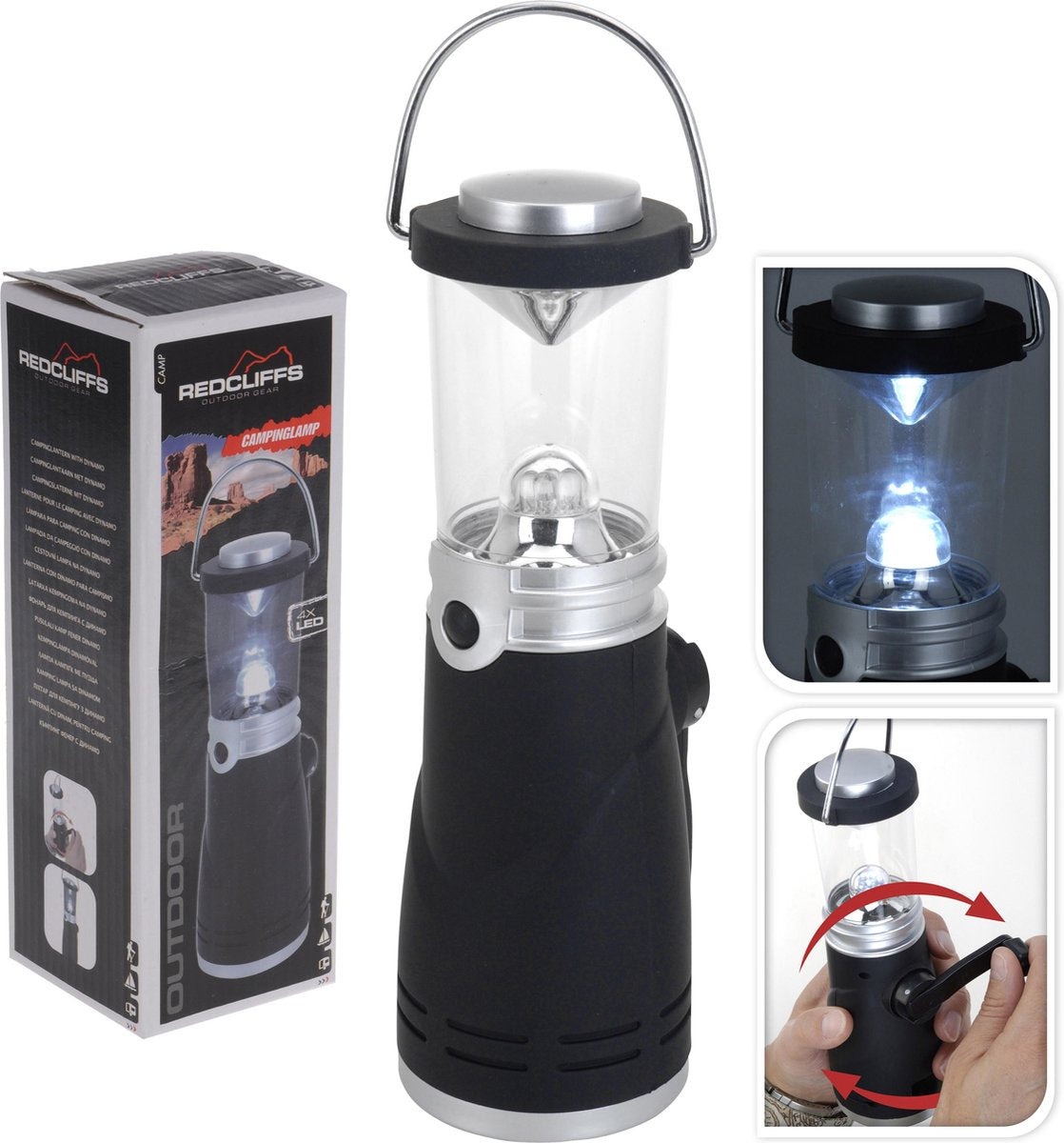 Dynamo Camping Lantaarn - Tentlamp - 4LED