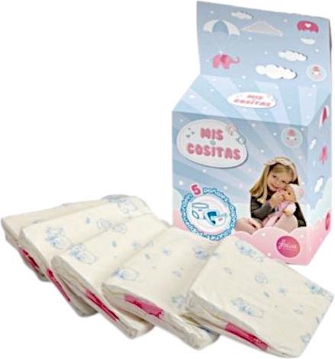 Falca Poppenluiers Mis Cositas Junior 40-50 Cm Wit 5 Stuks