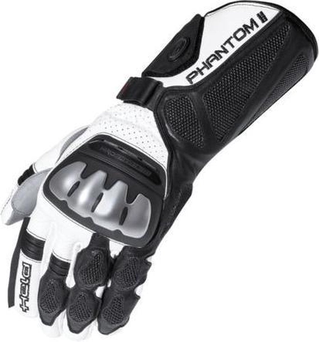 Held Phantom II Black White Motorcycle Gloves 7.5