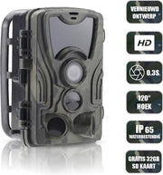 Webvision Wildcamera met Nachtzicht - 4K FULL HD - Nachtcamera - Waterdicht - Inclusief 32GB SD-Kaart & 8x AA Batterijen