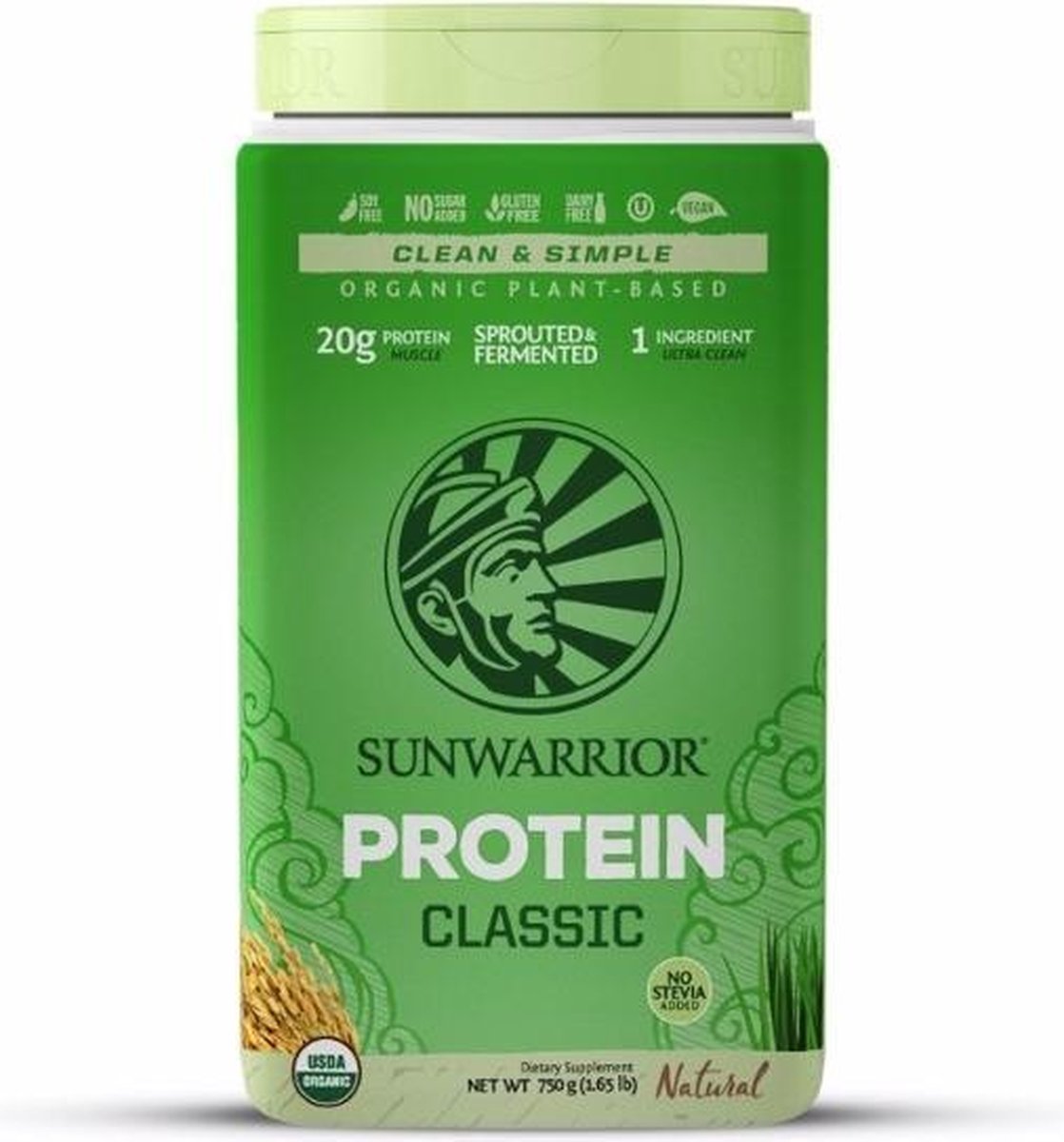 Sunwarrior Classic Proteïne Naturel - 750 gram