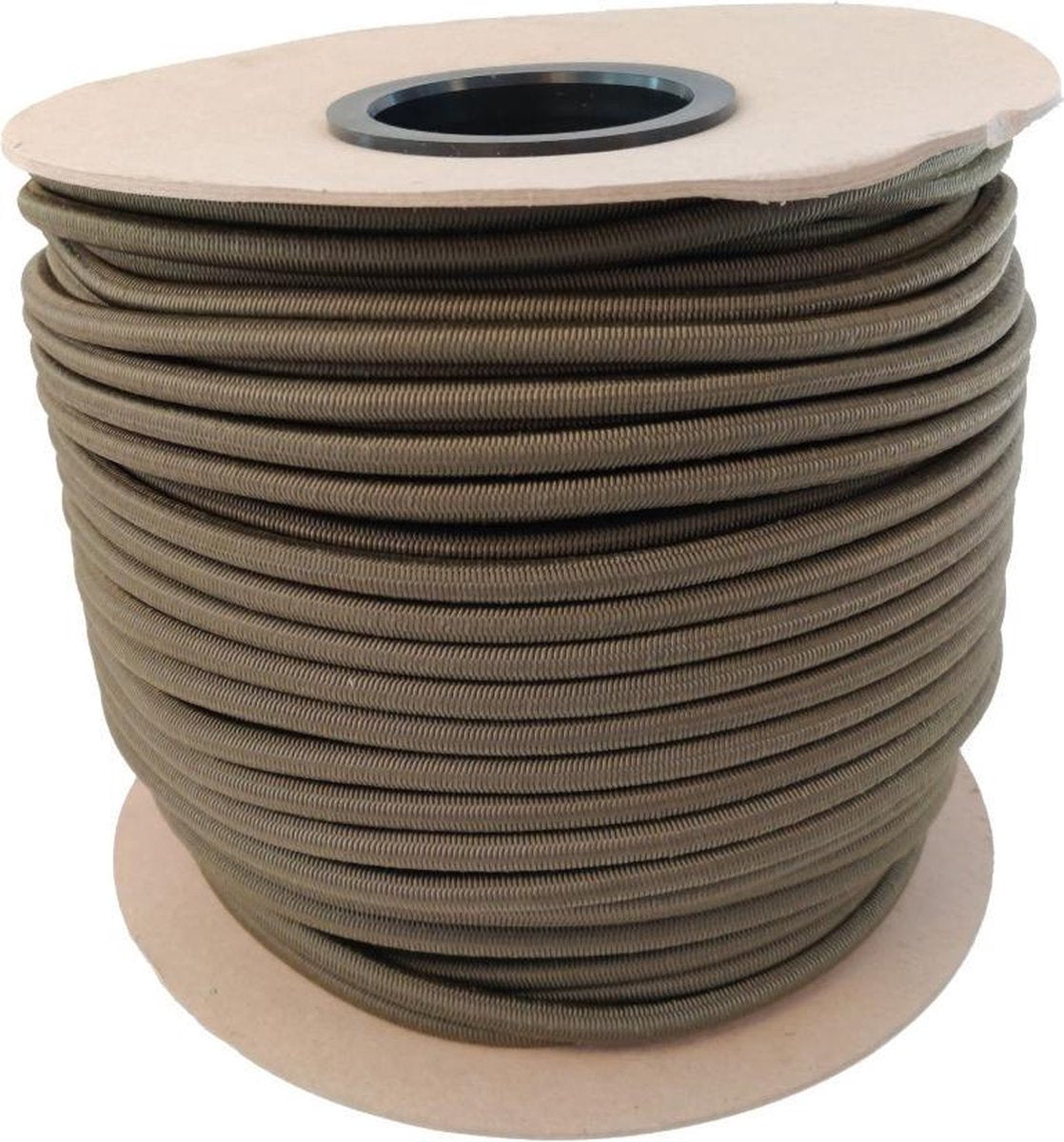 100 meter Elastisch Touw - Camo groen- 8mm - elastiek op rol