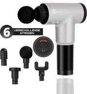 Blooming Baobab Professionele Massage Gun incl. 4 Opzetstukken – Massage Pistool – Lange Accuduur – Krachtpatser met 3200RPM - Grijs