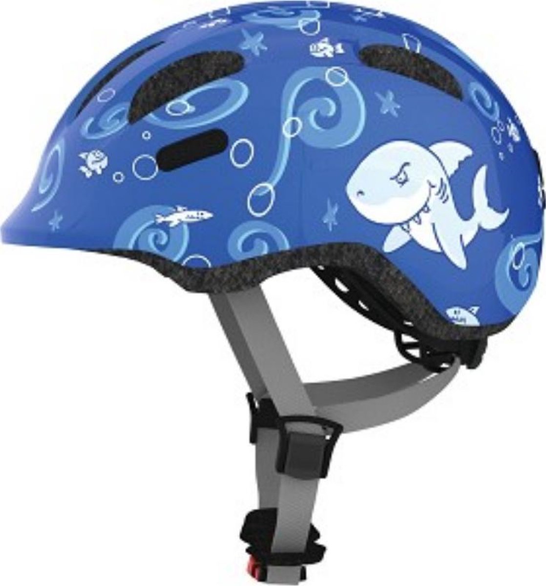 fietshelm abus smiley 2.0 blue sharky - medium 50-55cm