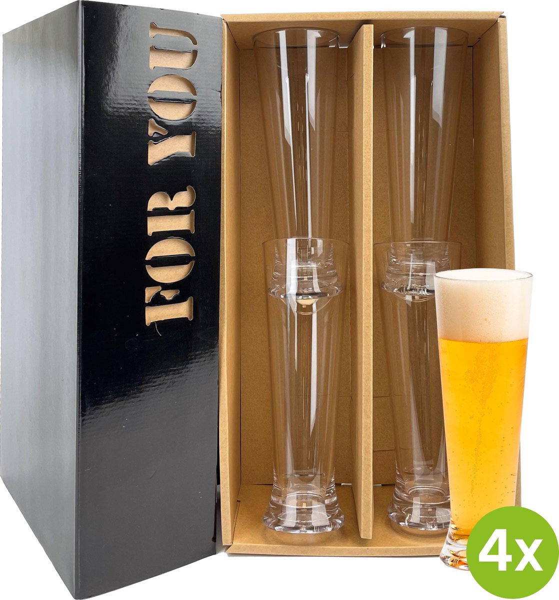 Cadeauset 4 stuks Bierglas Kopenhagen