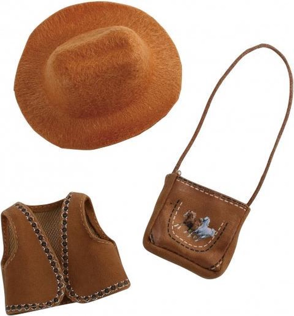 Käthe Kruse Cowgirl Accessoires Tienerpop Set 3-delig