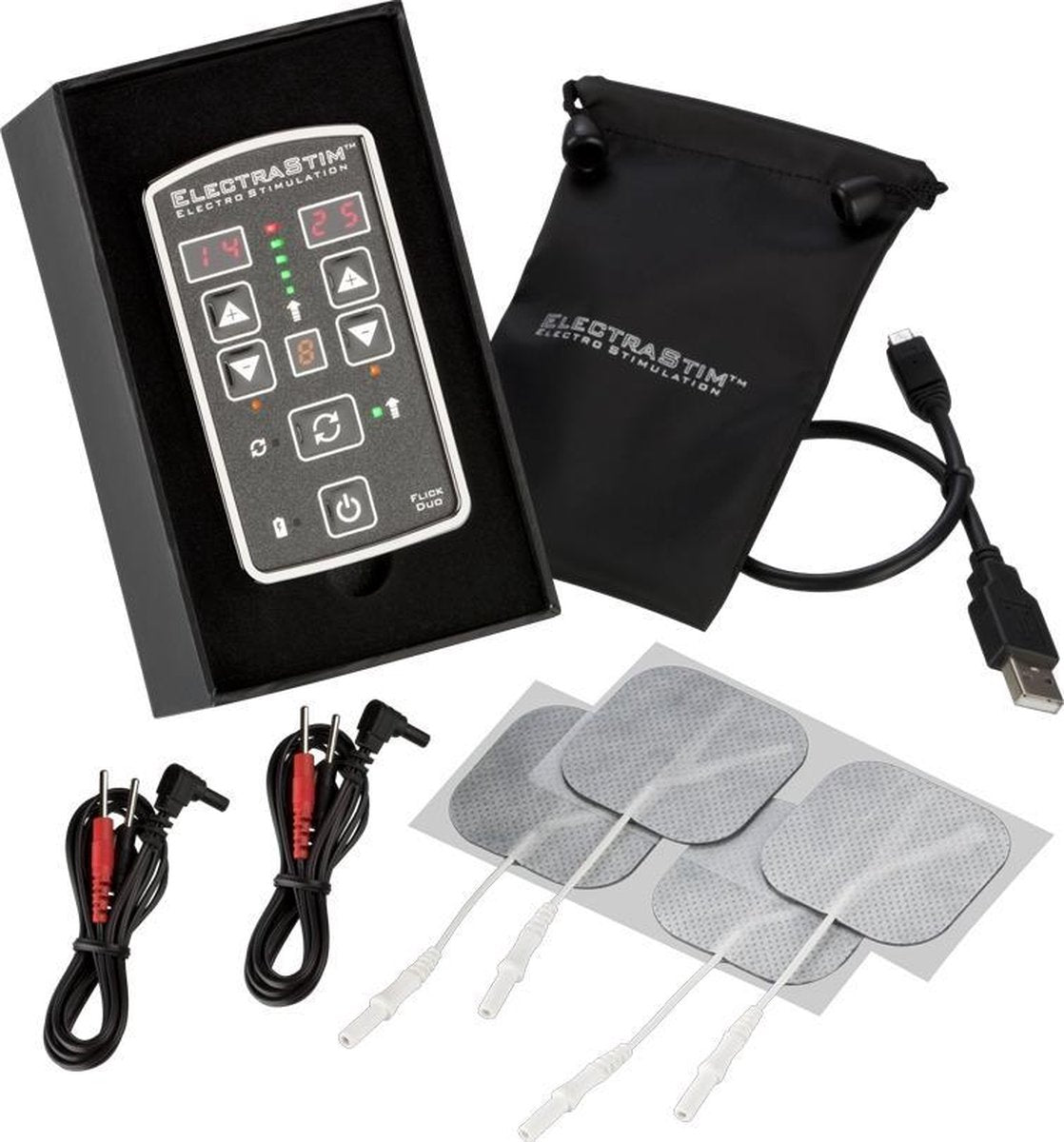 ElectraStim Flick Duo Stimulator Pack - Electric Stim Device - black