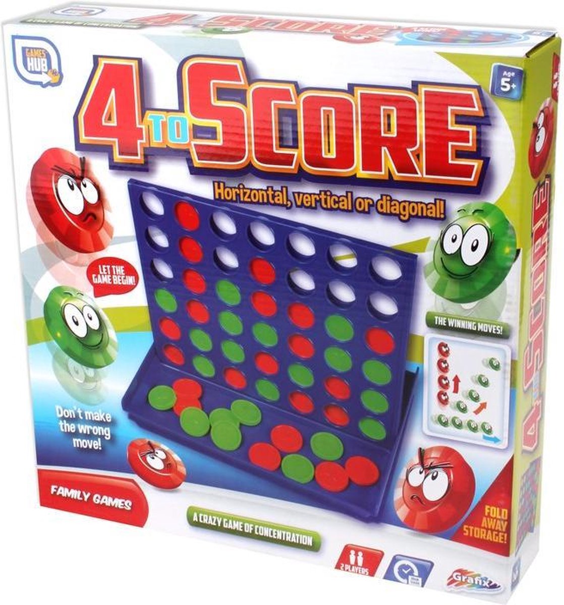 Grafix 4 op 1 rij - Gezelschapsspel | denkspel - uniek spel voor kinderen