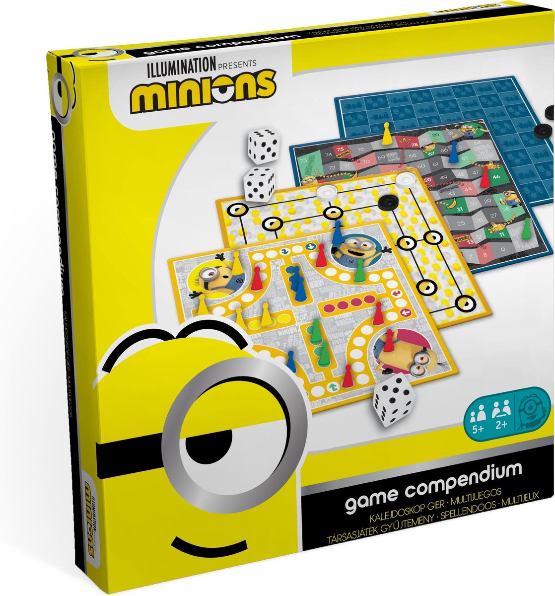 Cartamundi Spellendoos 4-in-1 Minions Junior Karton Geel