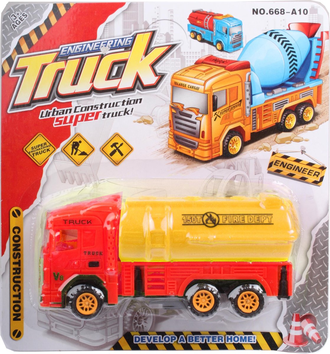 Lg-imports Silowagen Truck Engineering Jongens 20 Cm Rood/geel