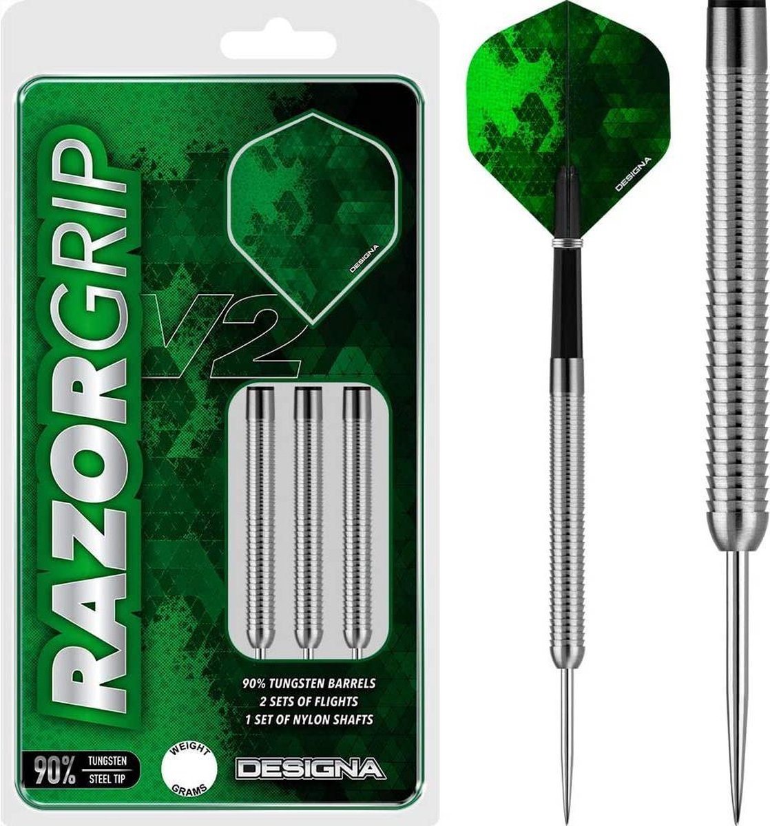 Designa Darts Razor Grip  V2 Double Grip 26 gram
