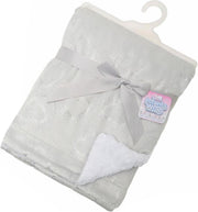 Soft Touch Dekentje Hartjes 75 X 100 Cm Polyester/sherpa Grijs