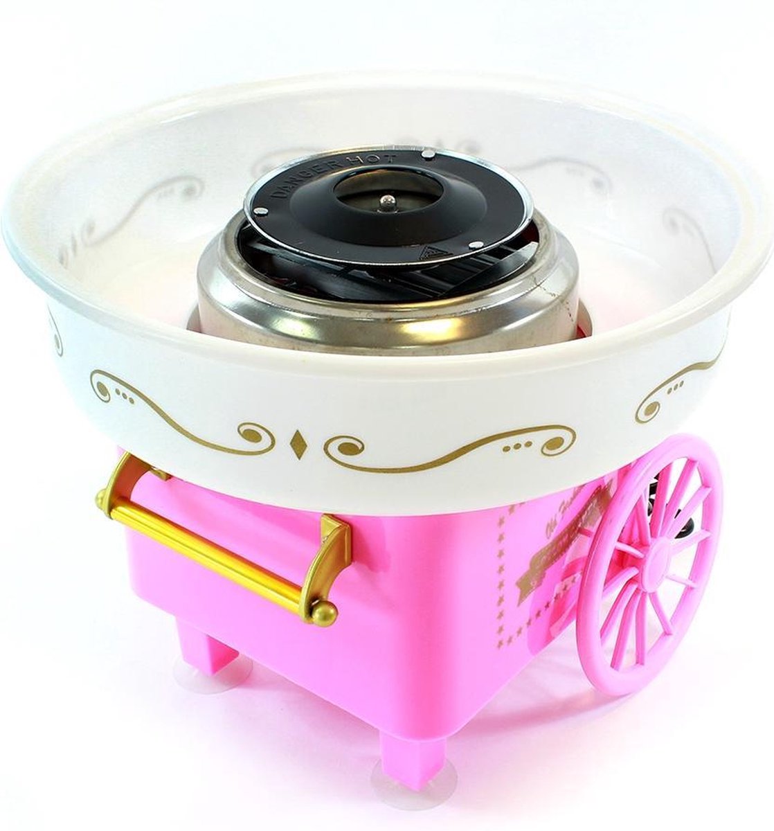 Suikerspinmachine / Suikerspin maker Met 200 Suikerspin Stokjes en Maatlepel – Roze