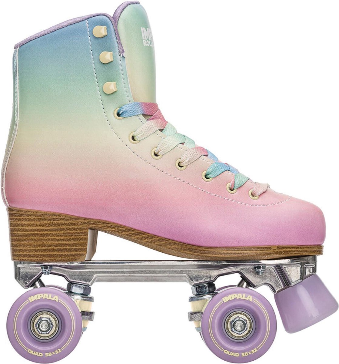 Impala Rolschaatsen - Maat 37Volwassenen - Roze - Geel - Blauw