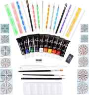 Mandala Dotting Stippen 73 delig | Starter set Pakket | Sjablonen Hobby Volwassenen | Toolset | Dot Stip Painting | Schilderen | Verf | Stenen beschilderen | Happy Stones