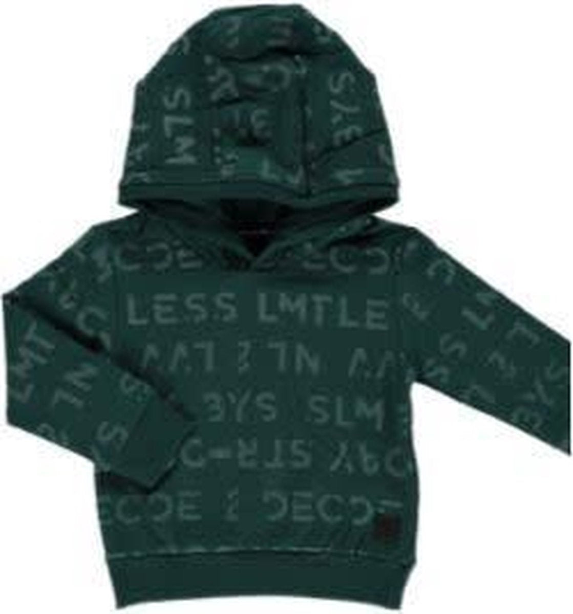 Levv jongetjes hoodie Leon Deep Green Text - maat 98