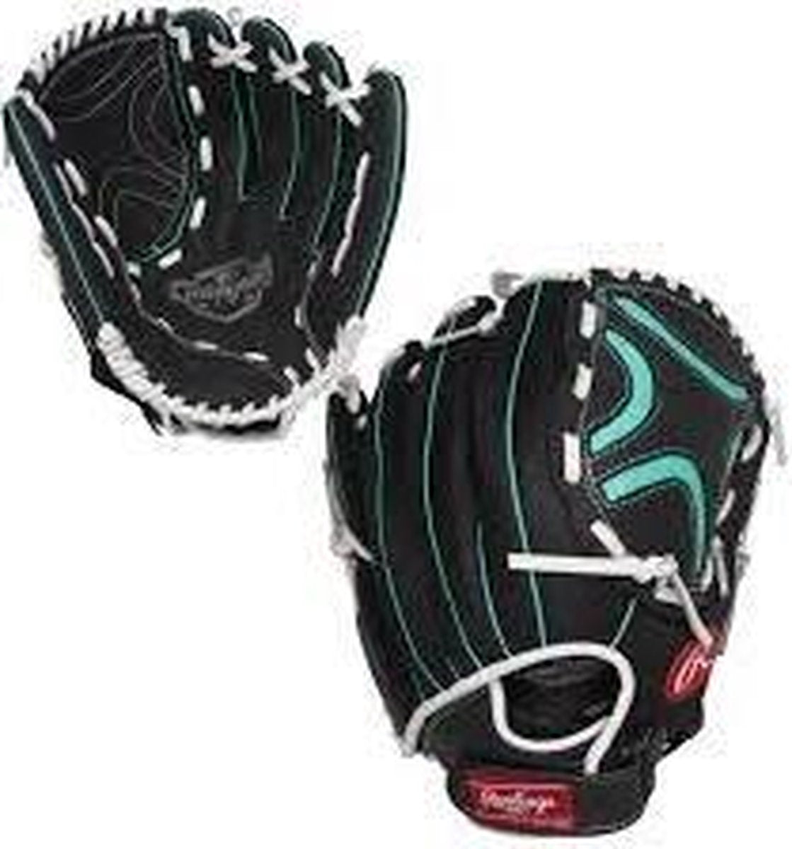 Rawlings Champion Lite Softbal Handschoen - Zwart/Groen - 12 inch - Linkshandig vangen