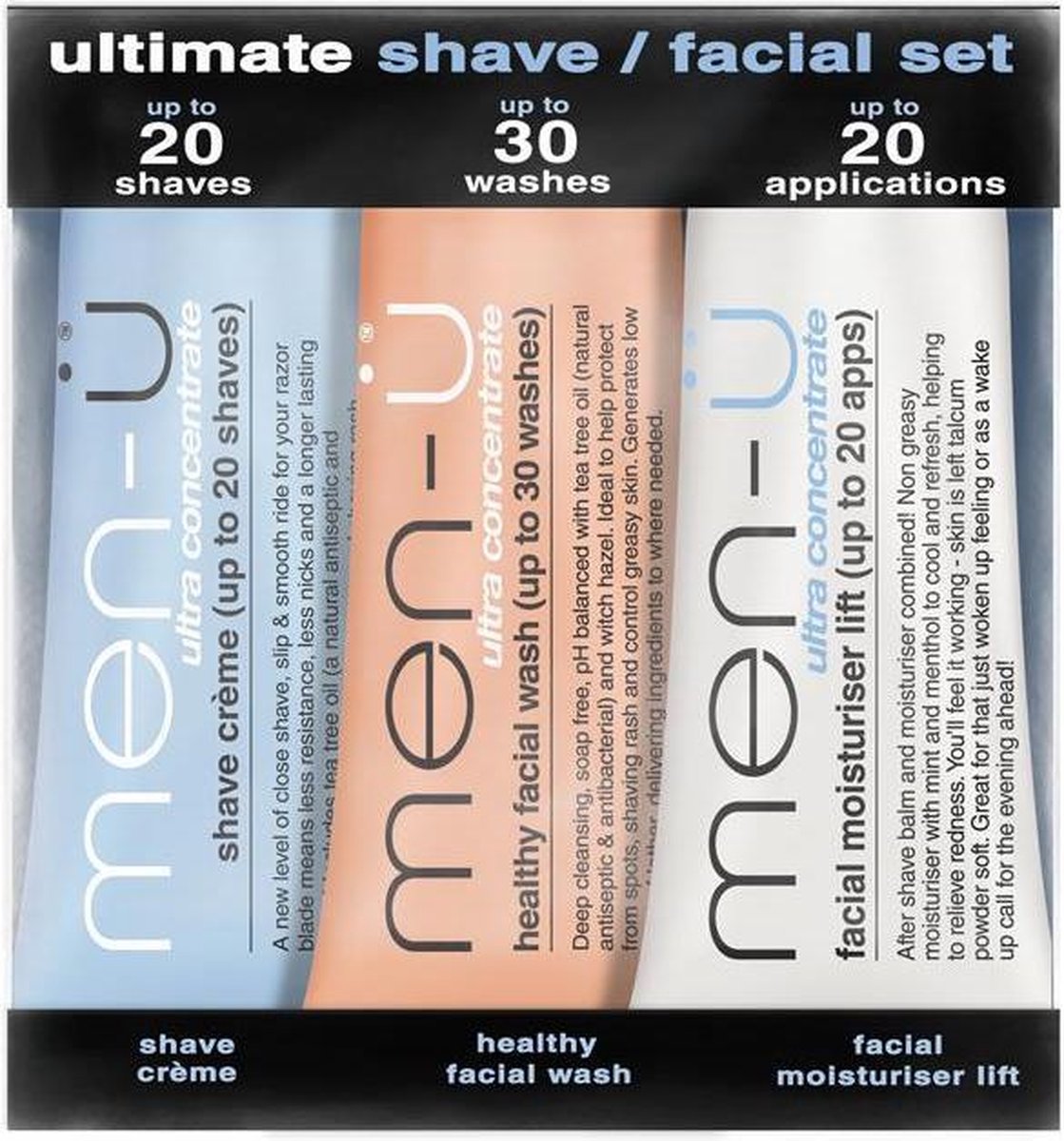 Men-Ü shave/facial set 3 x 15ml