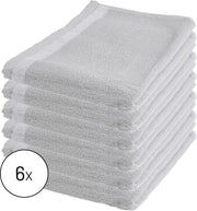 Byrklund Set Licht Grijs - 6x Keukendoek 50x50cm