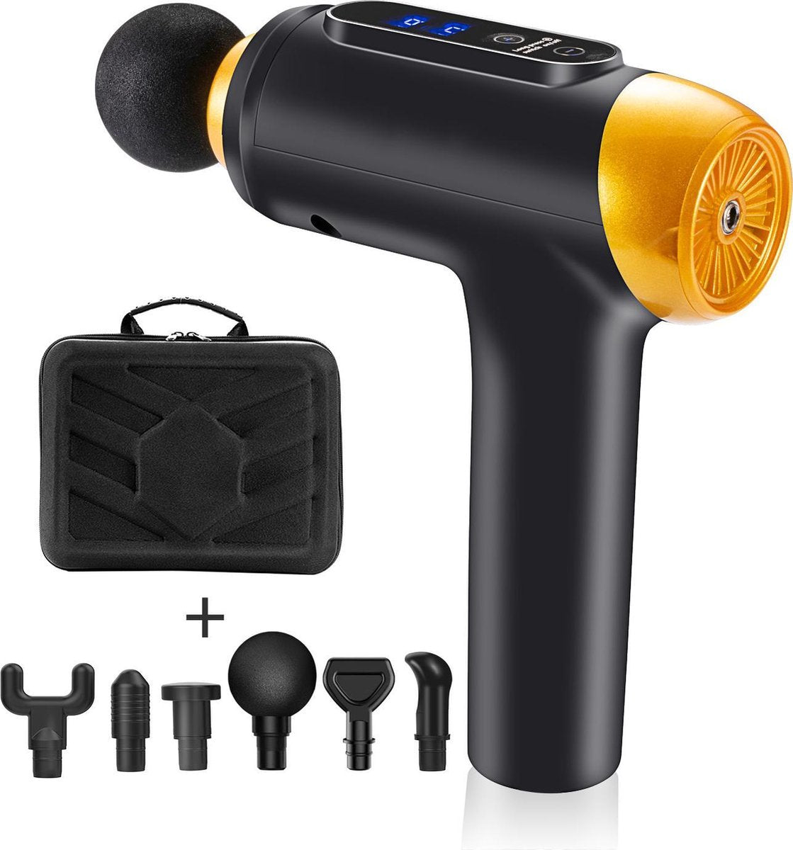 Osisiyo QC05 - Massage gun - 6 opzetstukken - case - massage