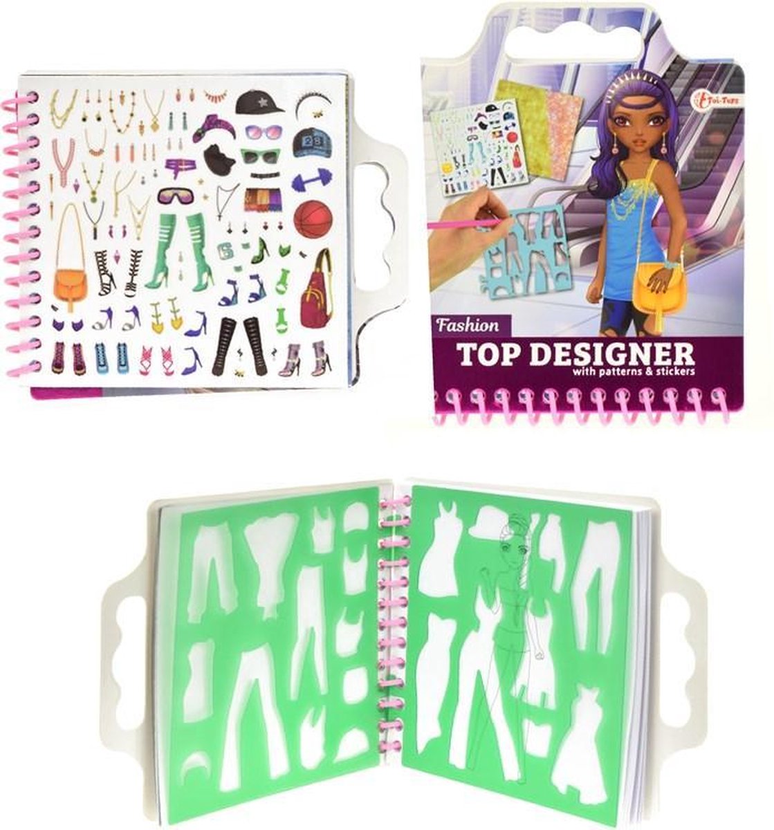 Schetsboek Fashion Met Stickers en Sjablonen