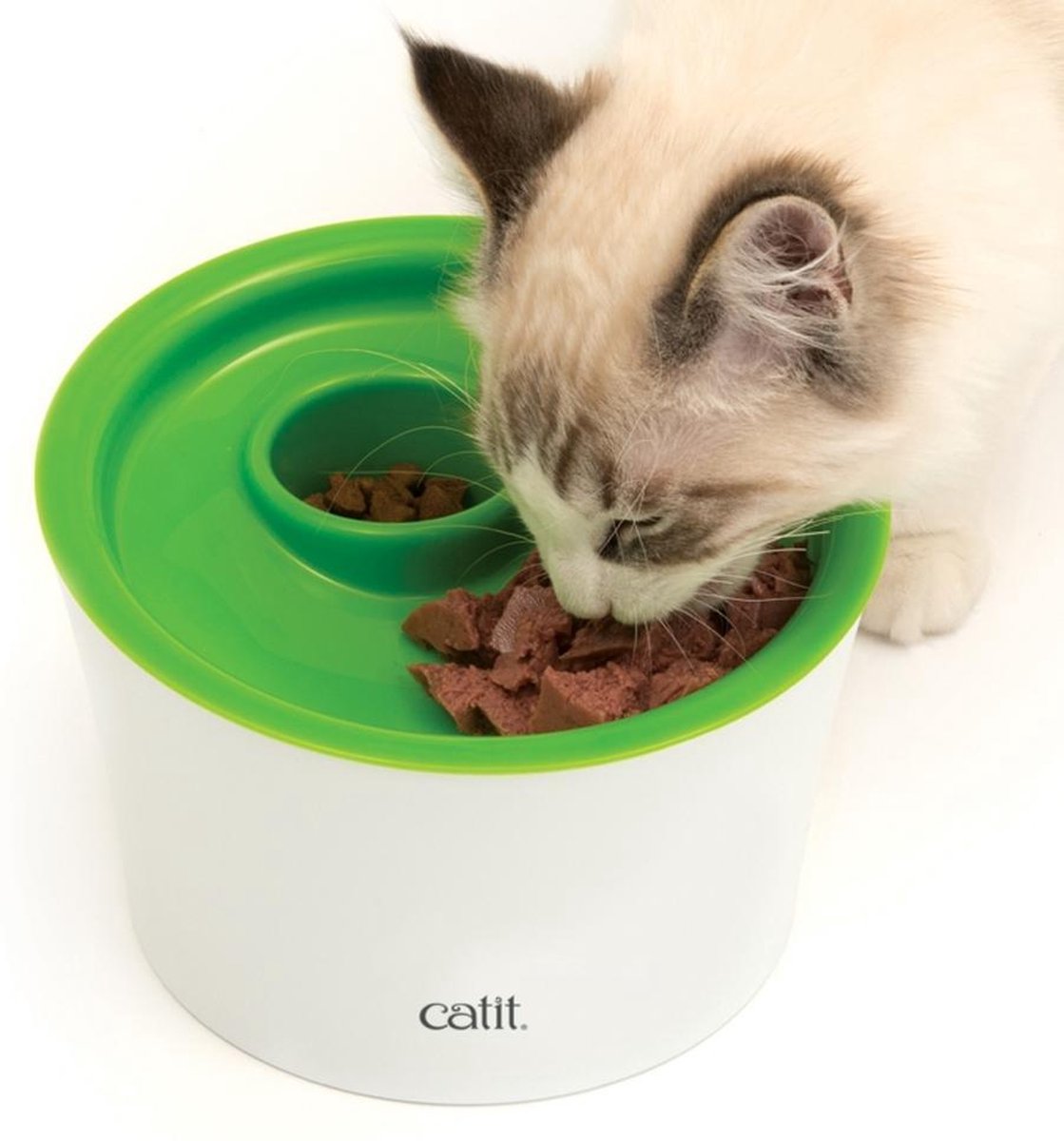 Cat-It Senses 2.0 Multi Feeder - Wit/Groen - Voerbak - Ø 19 cm