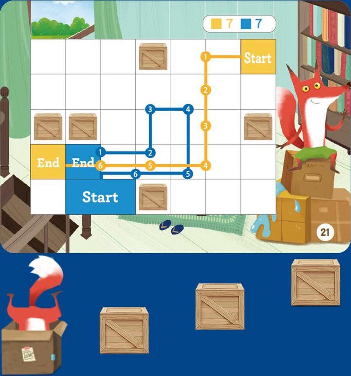 Master Fox om de Doos te Duwen“ - Doolhof - Redeneringsspel met 40 uitdagingen vanaf 3 jaar & Ruimtelijk Puzzel - Speelgoed om ruimtelijke verbeeldingskracht