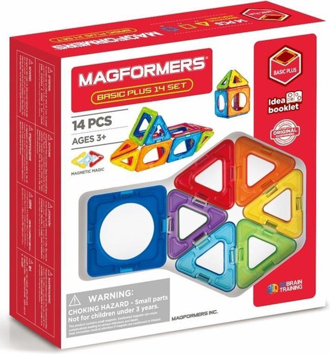 Magformers Basic Plus Set - 14 Onderdelen - Magnetisch bouwspeelgoed
