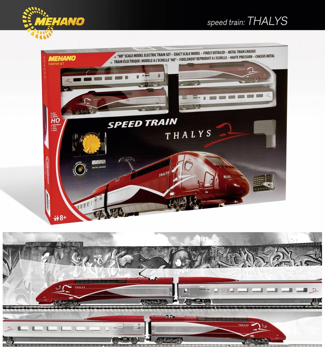 Mehano 58581 H0 startset sneltrein Thalys Afm. Railovaal 1175 x 955 mm
