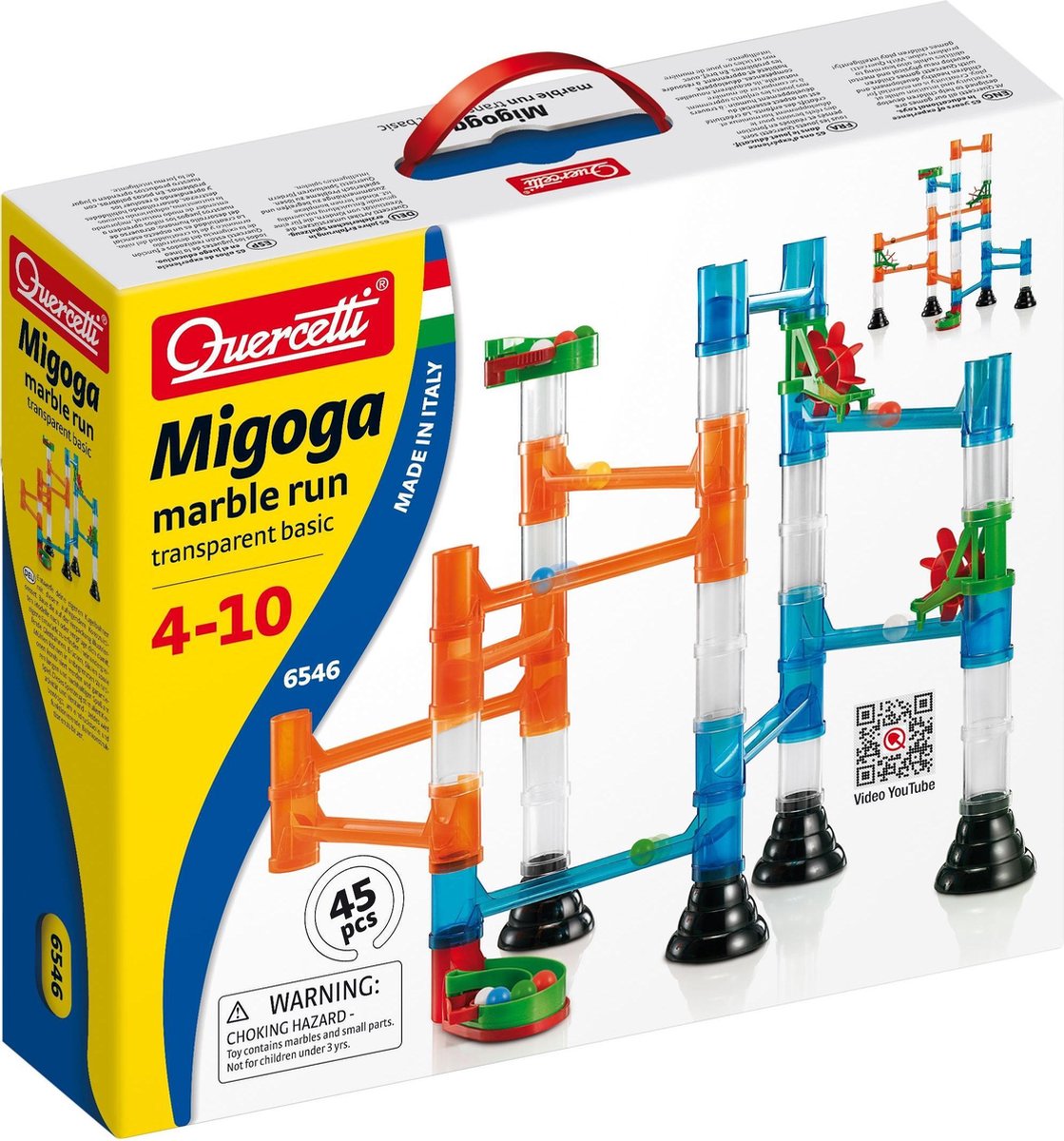 Quercetti Knikkerbaan Migoga Basic Transparant 45-delig