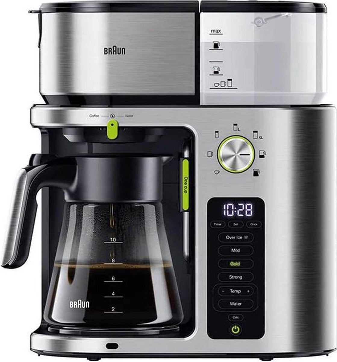 Braun KF9170SI MultiServe Koffiezetapparaat RVS/Zwart