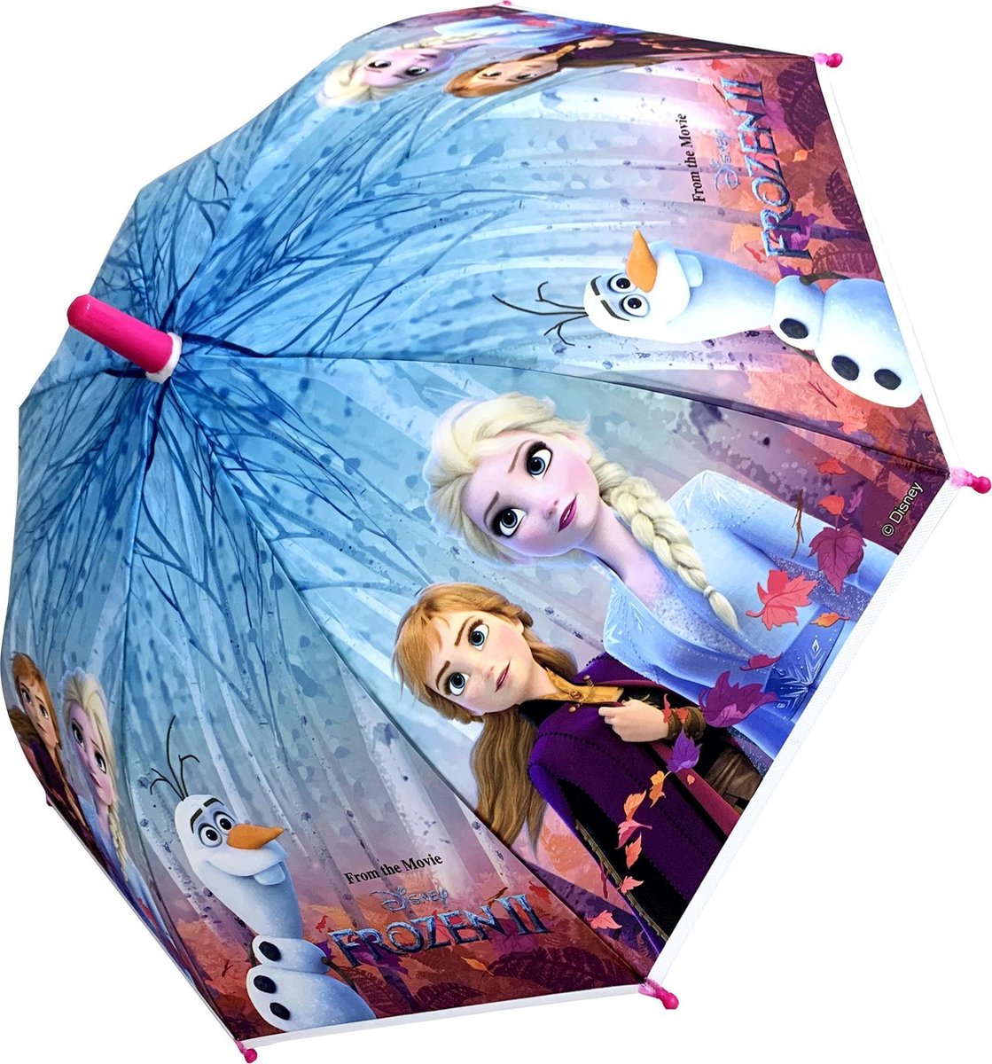 Chanos Paraplu Frozen 2 Meisjes 46 Cm Roze/blauw