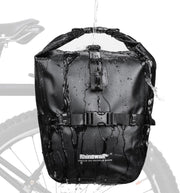 Rhinowalk® 2 in 1 Fietstas Afneembaar & Waterdicht - Fietstas Enkel 20L - Fietstas Voorwiel & Achterwiel - Ook Schoudertas - Zwart