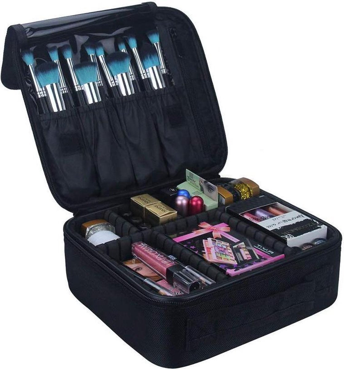 Cosmetica Koffer - Make-up Koffer met verstelbare vakken - Visagie en Nagelstyliste Beauty Koffer - 26x23x9CM