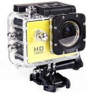 4K Full HD Sport Actie Camera | Action Sports Cam 1080p | 2 inch LCD scherm | Onderwater Camera | Waterdicht tot 30 meter | Extreme Sport Camera inclusief accessoires | kleur geel