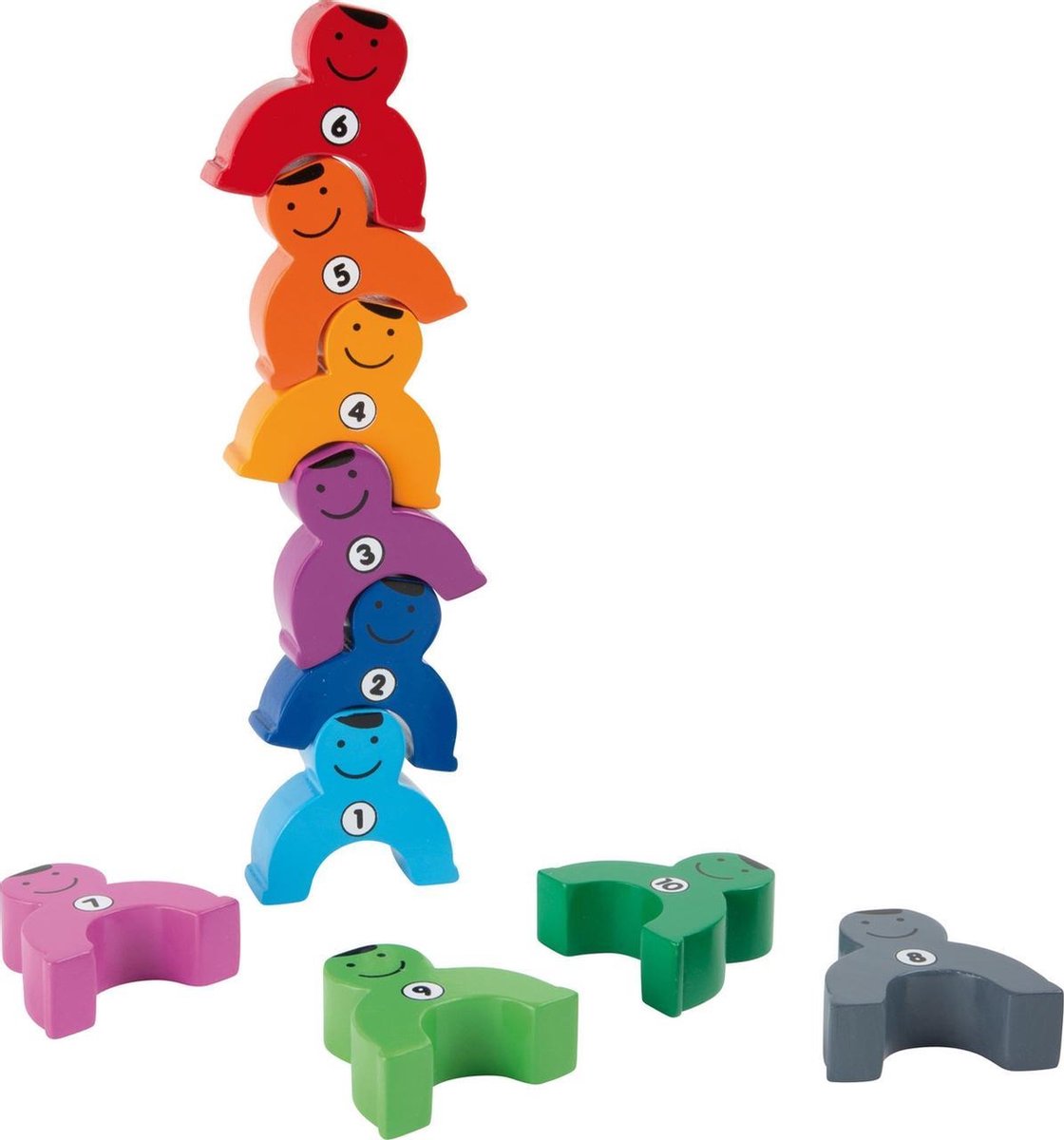 Stapel dieren met nummers - Multi kleuren
