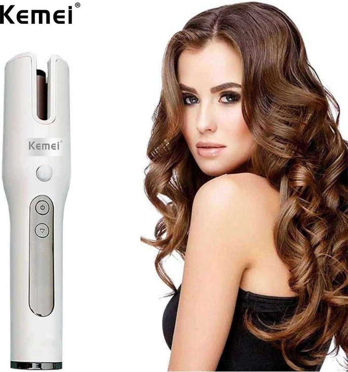 Kemei RH-01A  - Automatische Krultang – Draadloos - Draadloos - USB Oplaadbaar - Keramische Krulijzer - Perfecte Krullen