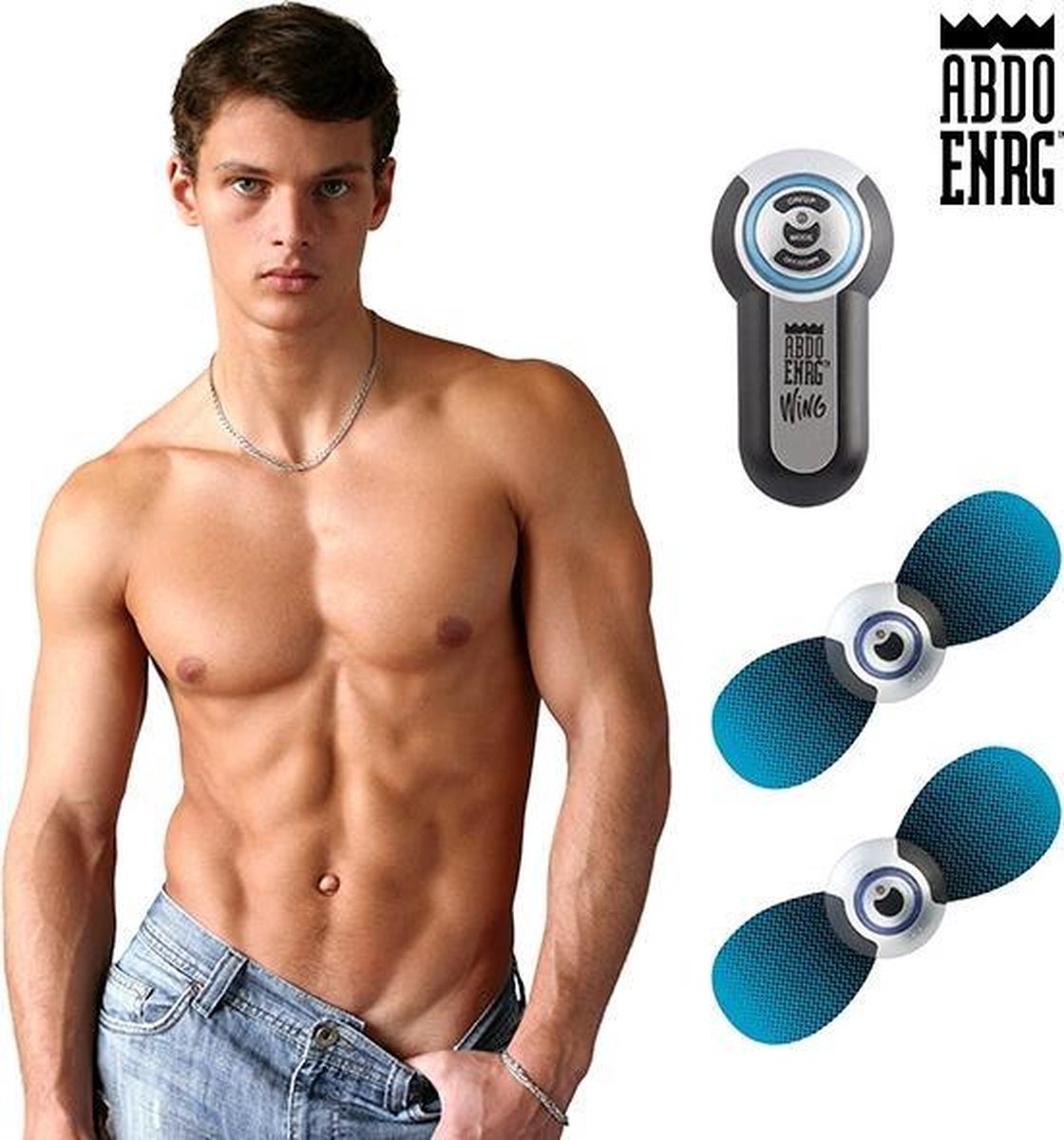 InnovaGoods Abdo ENRG WING elektronische spierstimulator Stickerplaat Zwart