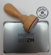 Handstempel 'Rondje Home Made' incl. zwart inktkussen
