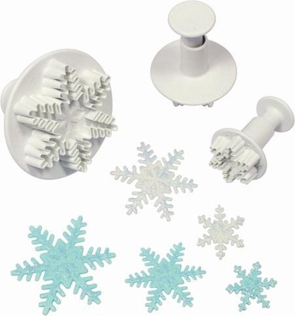 Plunger Uitsteker set/3 Sneeuwvlokjes