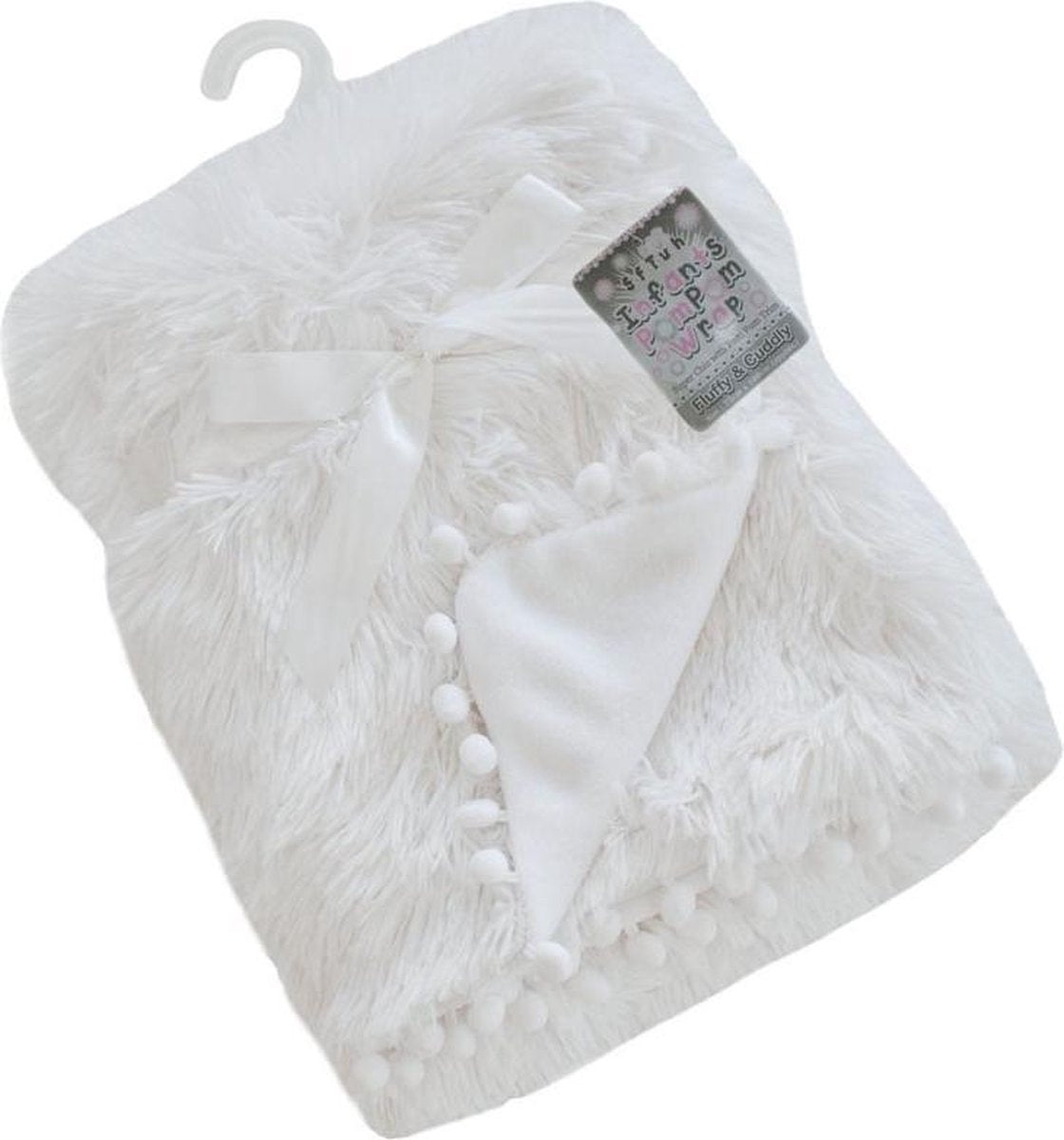 Soft Touch Babydeken Pompom Deluxe 75 X 100 Cm Wit