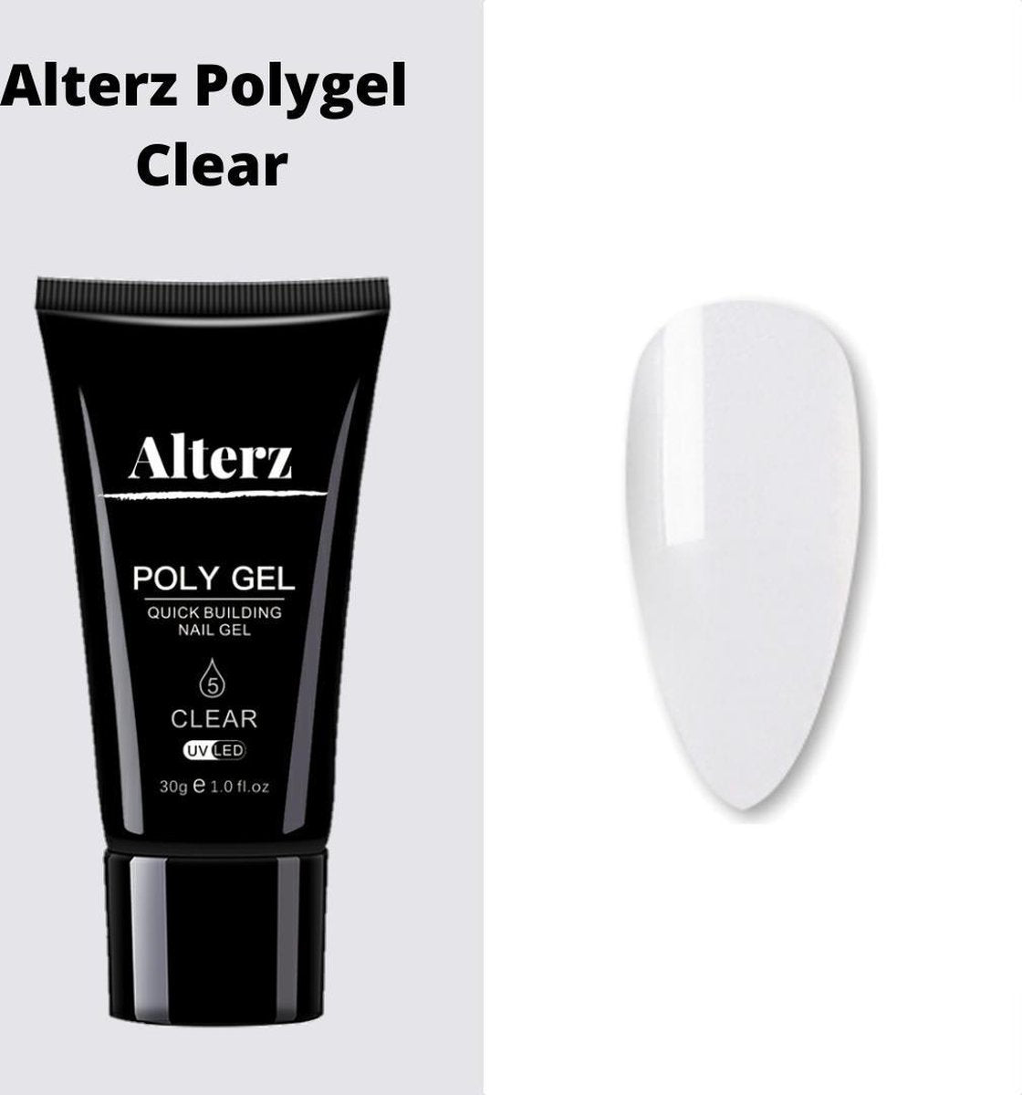Alterz Polygel Clear - Polygel nagels - Polygel kleuren - Transparant - 30ml
