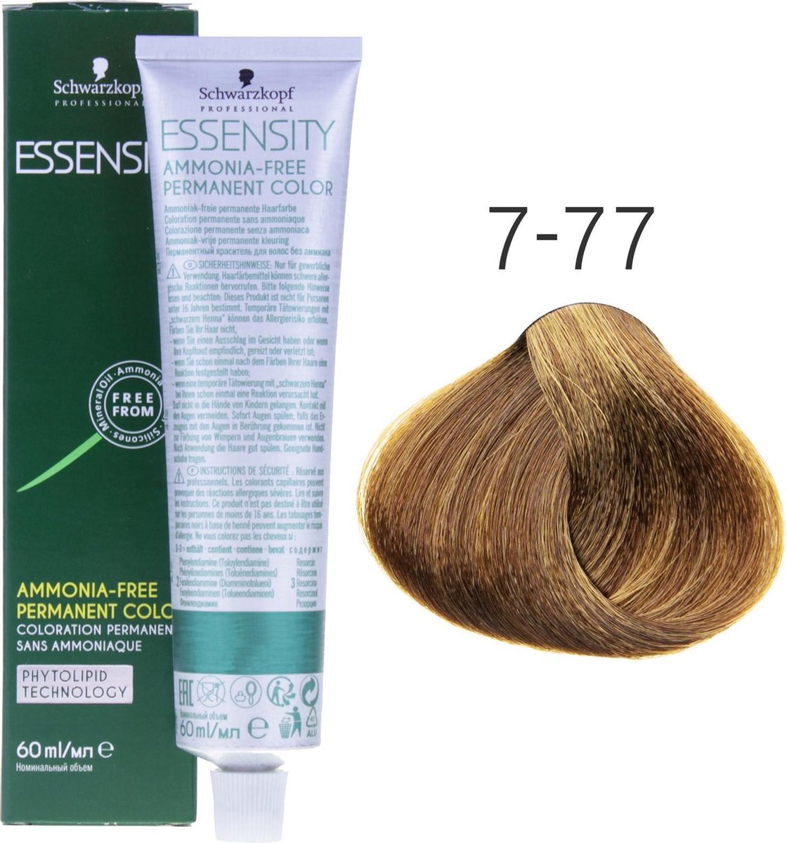 Schwarzkopf - Essensity - Color - 7-77 (M-ALC) Middelblond Koper Extra - 60 ml