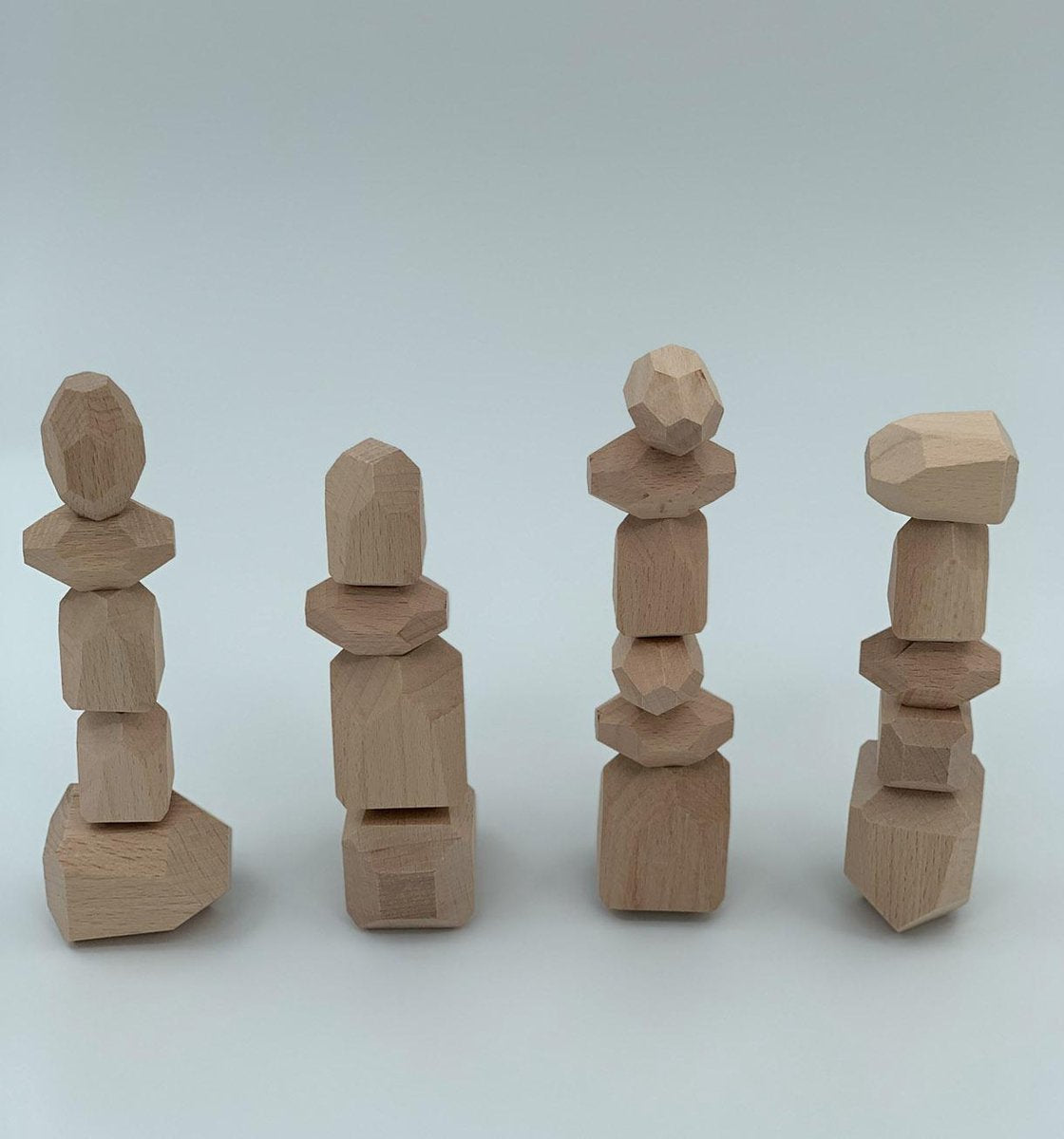 Houten bouwstenen | balanceer stenen naturel 20 stuks