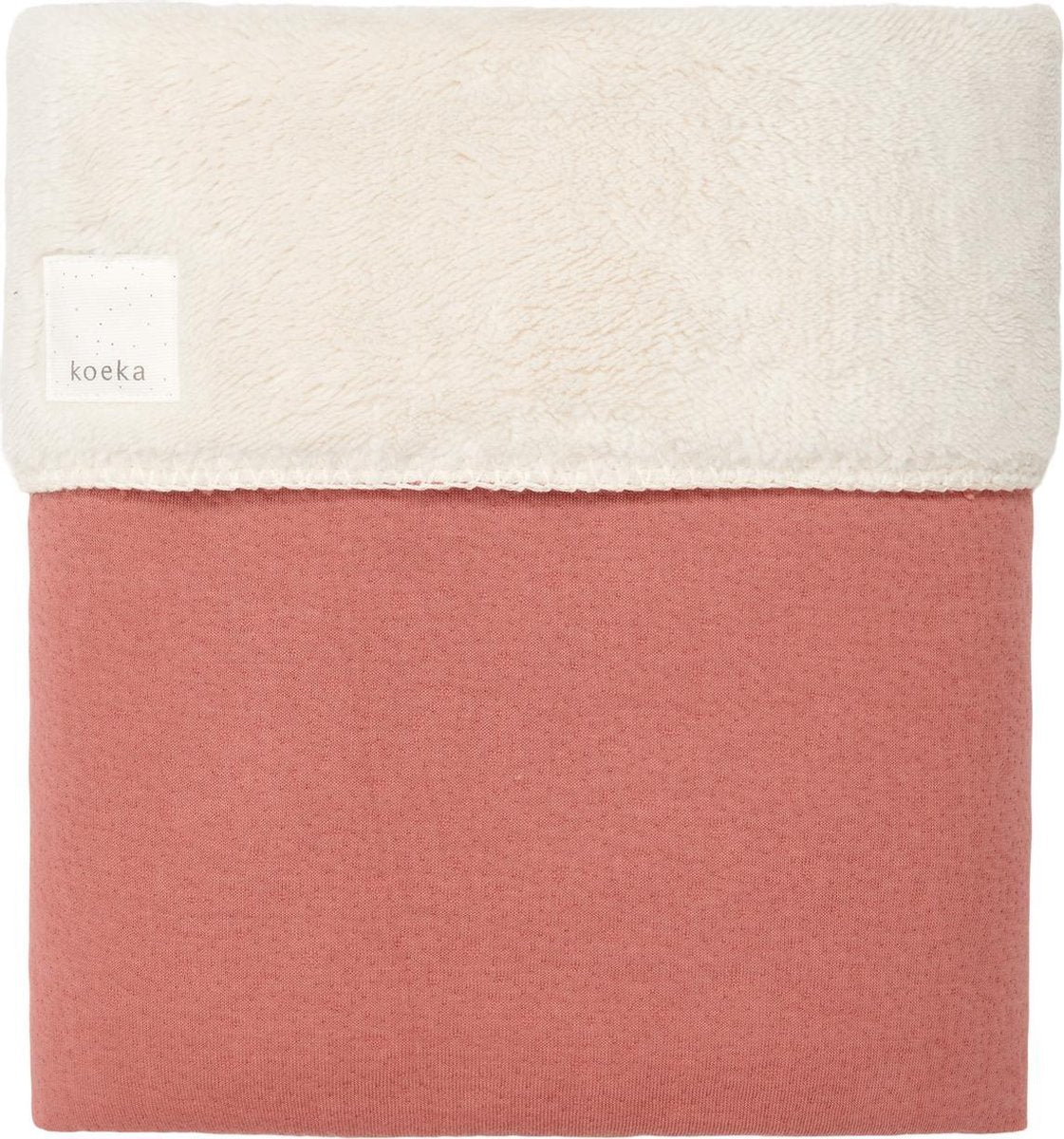 Koeka Wiegdeken Runa teddy - brique/pebble 75x100cm