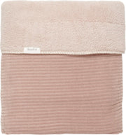 Koeka Wiegdeken teddy Vik - grey pink 75x100cm